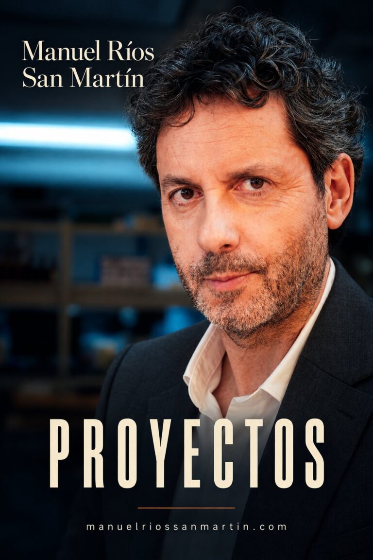 Cartel de la sección Proyectos de Manuel Ríos San Martín